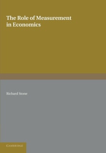 Book cover of The Role of Measurement in Economics