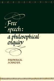 Book cover of Free Speech: A Philosophical Enquiry
