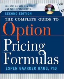 Book cover of The Complete Guide to Option Pricing Formulas