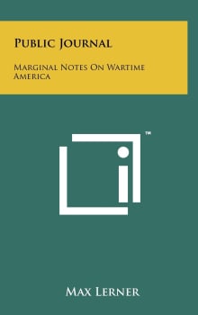 Book cover of Public Journal: Marginal Notes on Wartime America