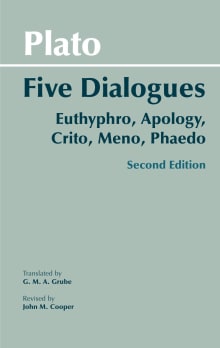 Book cover of Plato: Five Dialogues: Euthyphro, Apology, Crito, Meno, Phaedo