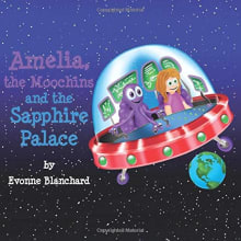 Book cover of Amelia, the Moochins and the Sapphire Palace