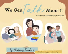 Book cover of We Can Talk About It: A Conversation Starter for Foster and Adoptive Families