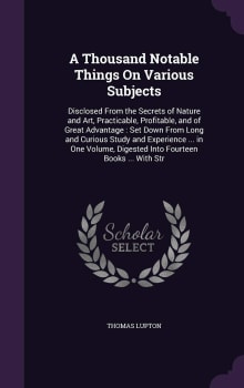 Book cover of A Thousand Notable Things On Various Subjects