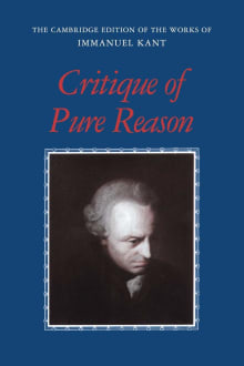 Book cover of Critique of Pure Reason