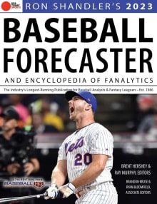 Book cover of Ron Shandler's 2023 Baseball Forecaster: & Encyclopedia of Fanalytics