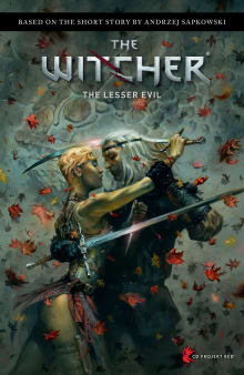 Book cover of The Witcher: The Lesser Evil