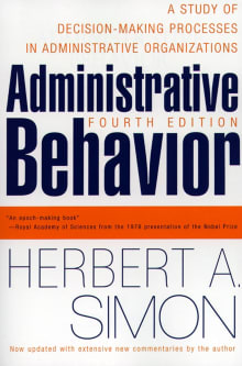 Book cover of Administrative Behavior