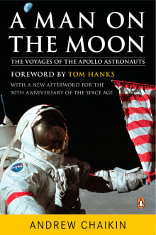 Book cover of A Man on the Moon: The Voyages of the Apollo Astronauts