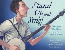 Book cover of Stand Up and Sing!: Pete Seeger, Folk Music, and the Path to Justice