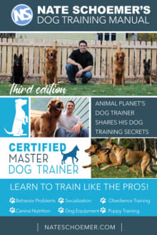 Book cover of Nate Schoemer's Dog Training Manual: Animal Planet's Dog Trainer Shares His Dog Training Secrets