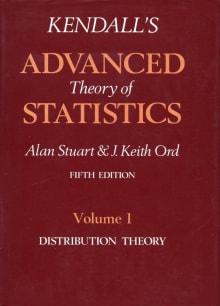 Book cover of Kendall's Advanced Theory of Statistics, Distribution Theory