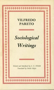 Book cover of Vilfredo Pareto: Sociological Writings