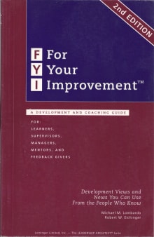 Book cover of FYI: For Your Improvement, A Guide for Development and Coaching