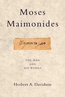 Book cover of Moses Maimonides: The Man and His Works