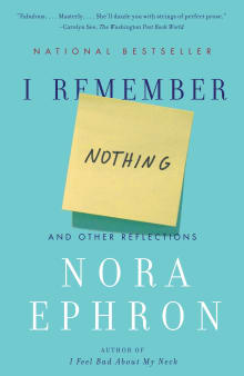 Book cover of I Remember Nothing: And Other Reflections