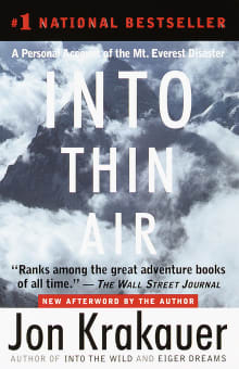 Book cover of Into Thin Air: A Personal Account of the Mount Everest Disaster