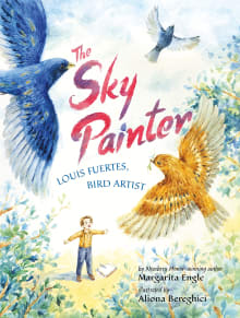 Book cover of The Sky Painter: Louis Fuertes, Bird Artist