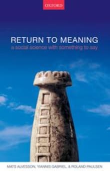 Book cover of Return to Meaning: A Social Science with Something to Say