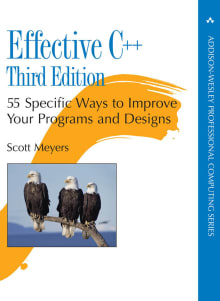 Book cover of Effective C++: 55 Specific Ways to Improve Your Programs and Designs