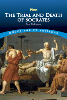 Book cover of The Trial and Death of Socrates: Euthyphro, Apology, Crito, death scene from Phaedo