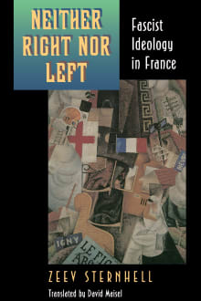 Book cover of Neither Right nor Left: Fascist Ideology in France