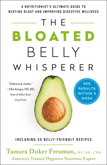 Book cover of The Bloated Belly Whisperer: A Nutritionist's Ultimate Guide to Beating Bloat and Improving Digestive Wellness