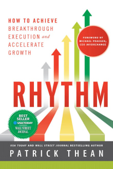 Book cover of Rhythm: How to Achieve Breakthrough Execution and Accelerate Growth