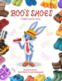 Book cover of Boo's Shoes - A Rabbit And Fox Story: Learn To Tie Shoelaces