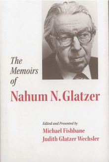 Book cover of The Memoirs of Nahum N. Glatzer