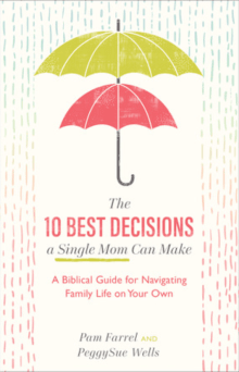 Book cover of The 10 Best Decisions a Single Mom Can Make: A Biblical Guide for Navigating Family Life on Your Own