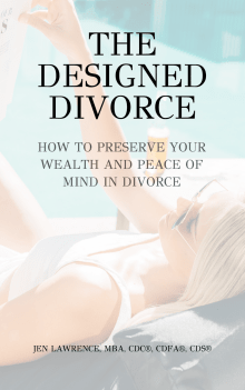 Book cover of The Designed Divorce: How to preserve your wealth and peace of mind in divorce