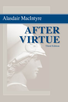 Book cover of After Virtue: A Study in Moral Theory