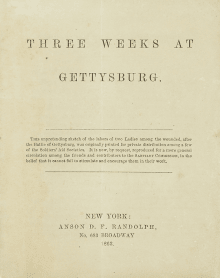 Book cover of Three Weeks At Gettysburg