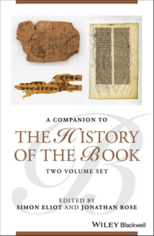 Book cover of A Companion to the History of the Book