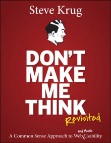 Book cover of Don't Make Me Think: A Common Sense Approach to Web Usability