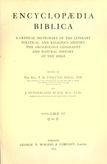 Book cover of Encyclopaedia Biblica