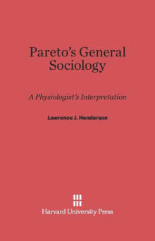 Book cover of Pareto's General Sociology