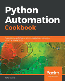 Book cover of Python Automation Cookbook