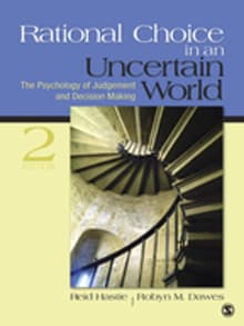 Book cover of Rational Choice in an Uncertain World: The Psychology of Judgment and Decision Making