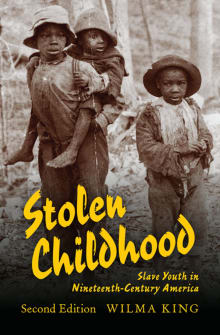 Book cover of Stolen Childhood: Slave Youth in Nineteenth-Century America