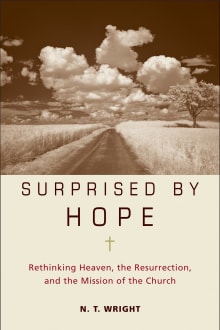 Book cover of Surprised by Hope: Rethinking Heaven, the Resurrection, and the Mission of the Church
