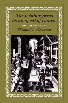 Book cover of The Printing Press as an Agent of Change