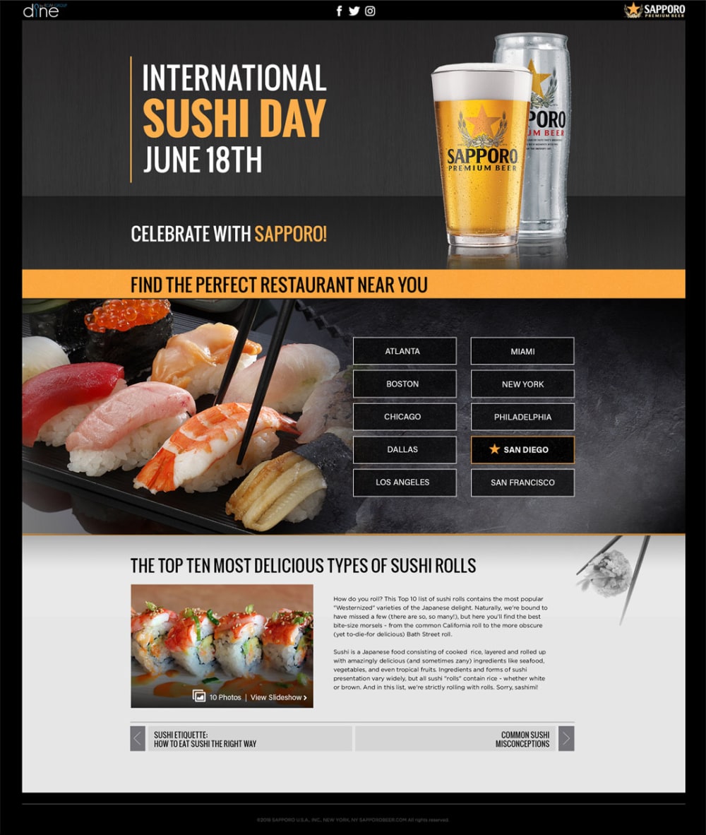 sapporo open table