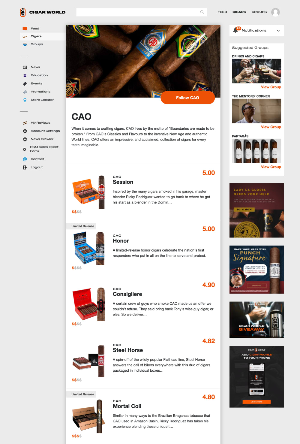 CAO products