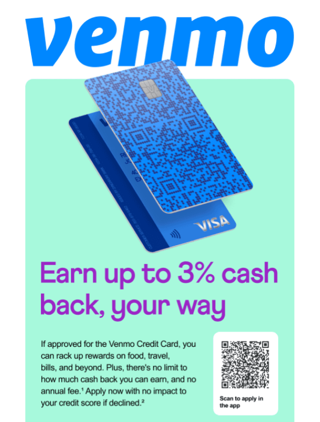 Learn more about Venmo Credit Card Aquisition