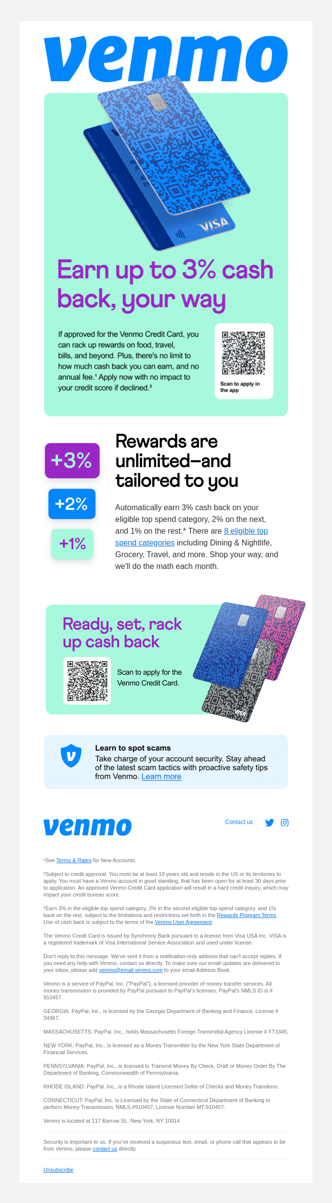 Venmo Credit Card Aquisition Detailed Image
