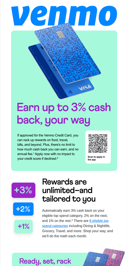 venmo credit card email
