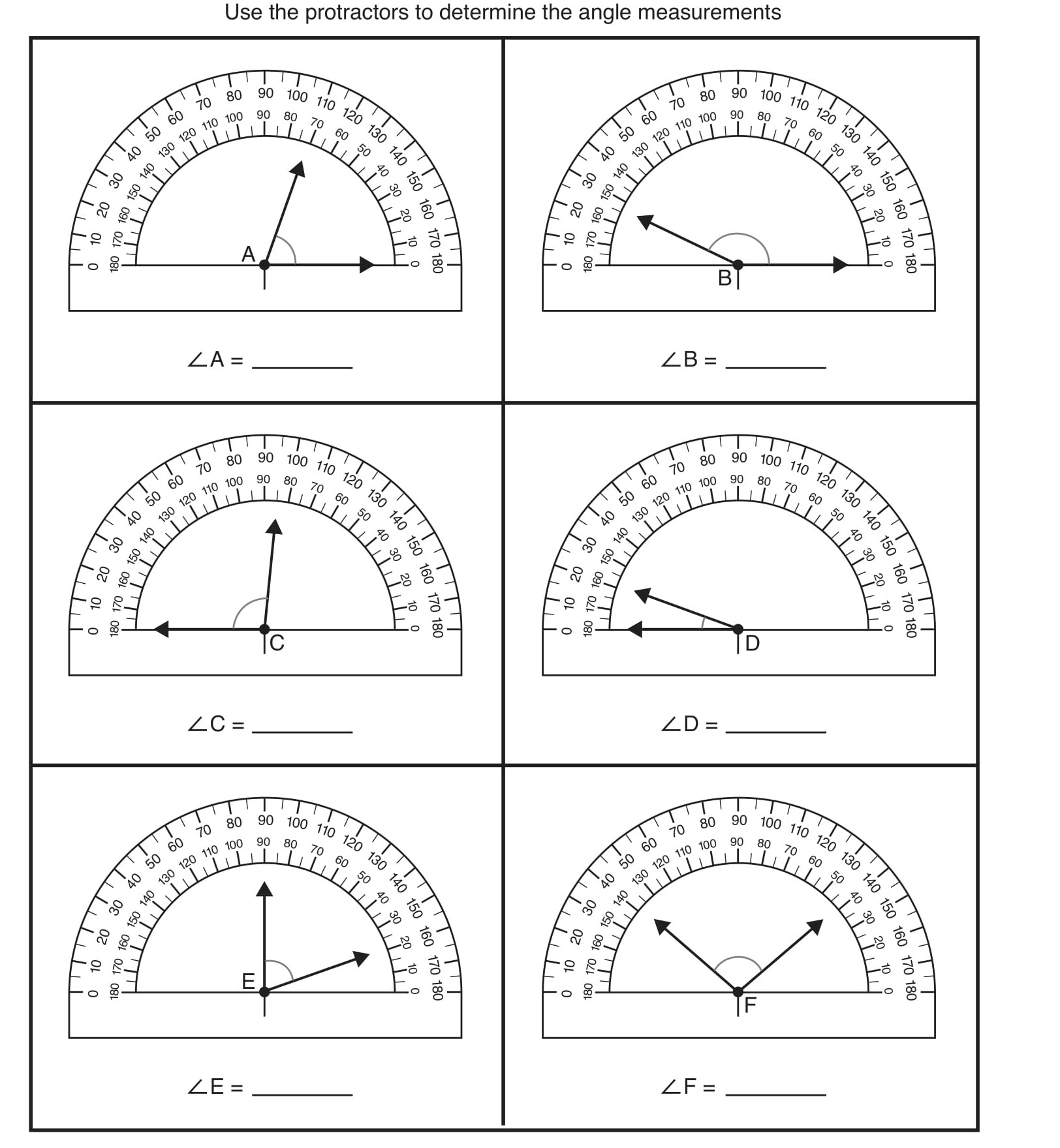 group measuring angles