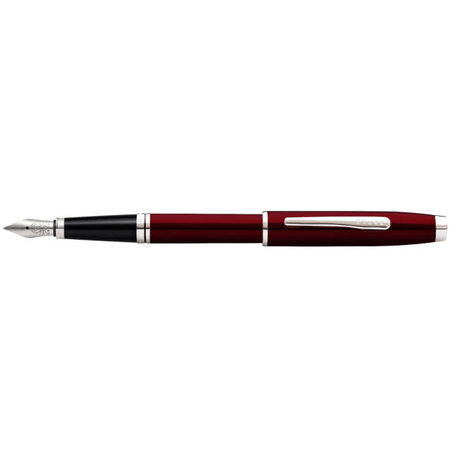 Cross Coventry Red Lacquer with Chrome Fountain Pen Fine Nib